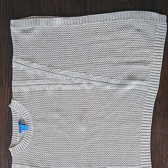 J. McLaughlin Katja Open Knit Poncho Sweater Cotton Wmns OS Beachy Boho Cottage - Picture 4 of 11